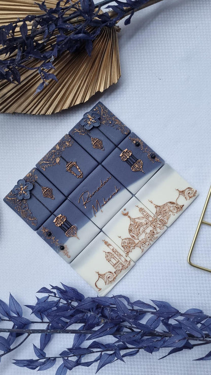 Ramadan tile - 9 design in 1 tile - debossing + multi cutter MEG cookie cutters