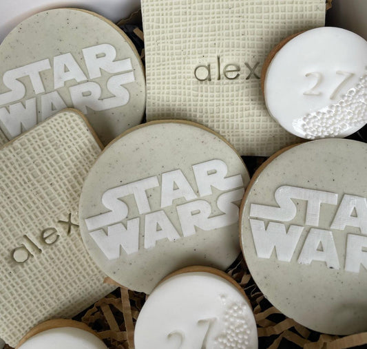Star Wars logo- debossing acrylic stamp MEG cookie cutters