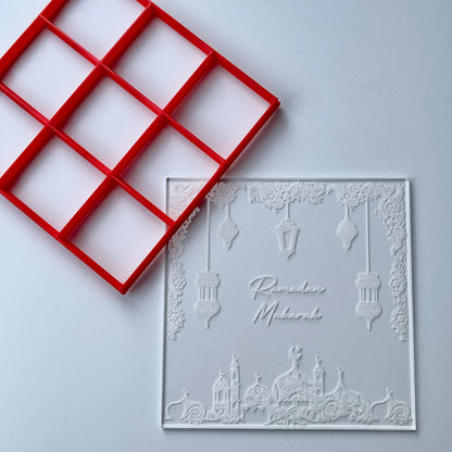 Ramadan tile - 9 design in 1 tile - debossing + multi cutter MEG cookie cutters