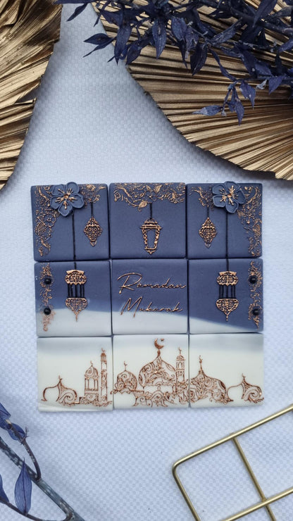 Ramadan tile - 9 design in 1 tile - debossing + multi cutter MEG cookie cutters