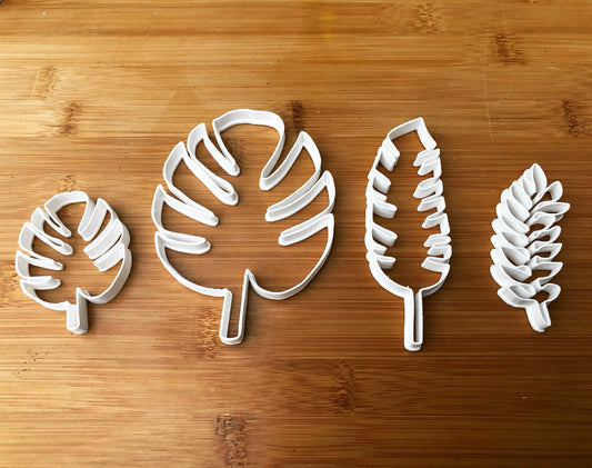 set of 4 Leaf leaves jungle Biscuit Cookie Cutter Fondant Cake Decorating Mold MEG cookie cutters