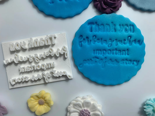 thank you for Being such an important part of our story - teacher - Embossing - stamp MEG cookie cutters
