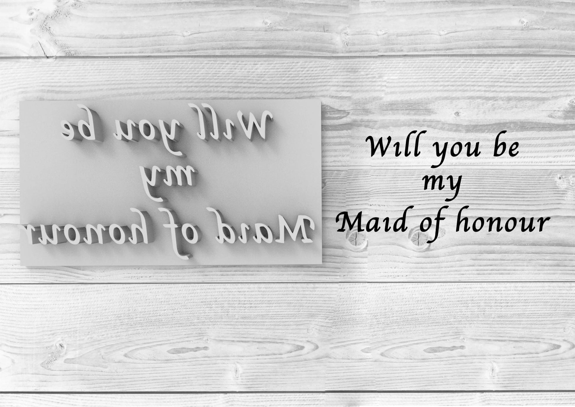 will you be my maid of honour - Embossing - stamp MEG cookie cutters